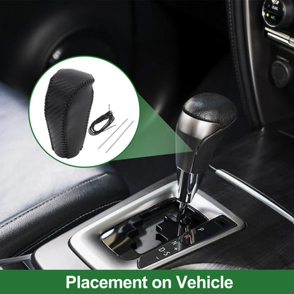Gear Shift Knob Cover Replacement for Mazda CX-5 (2017–2022) Black Faux Leather