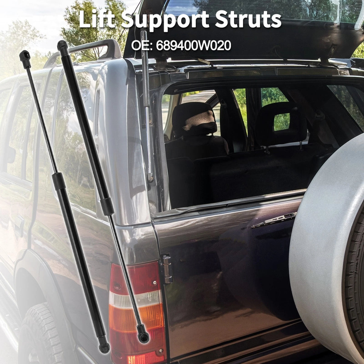 Rear Window Glass Lift Supports Struts Replacement for Toyota Land Cruiser Prado (2003–2009)