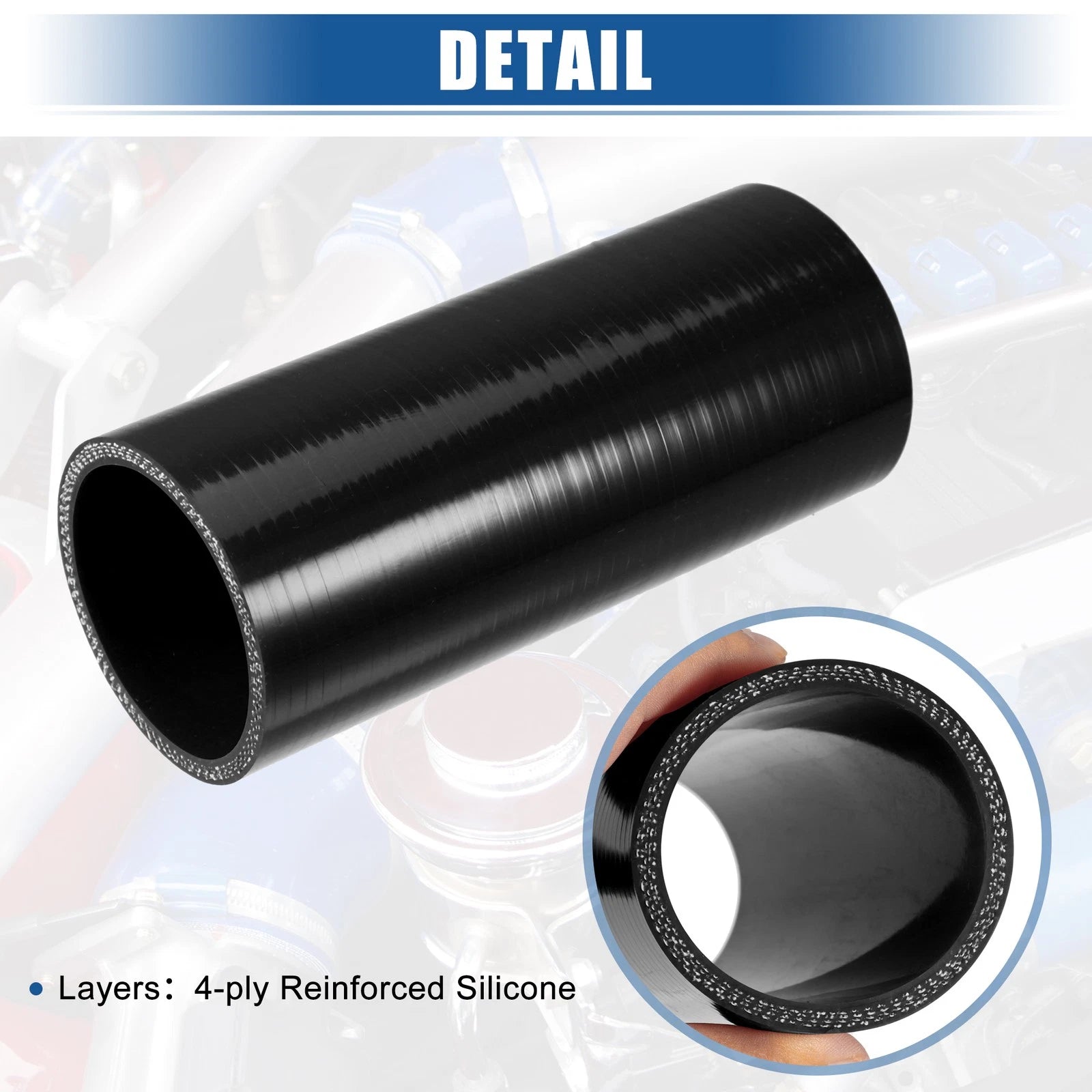 2.25" ID 6" Length Silicone Reducer Hose for Intercooler (Universal)