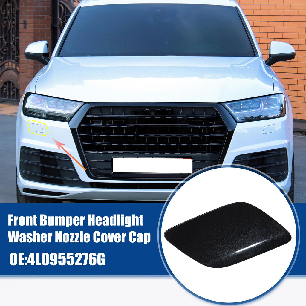 Front Right Headlight Washer Nozzle Cover Cap for Audi Q7 (2007–2015) Gloss Black