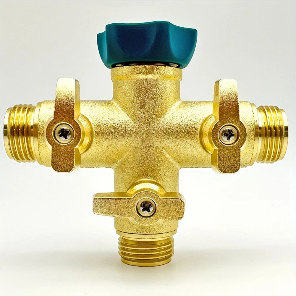 3-Way Brass Hose Connector for Drip Irrigation