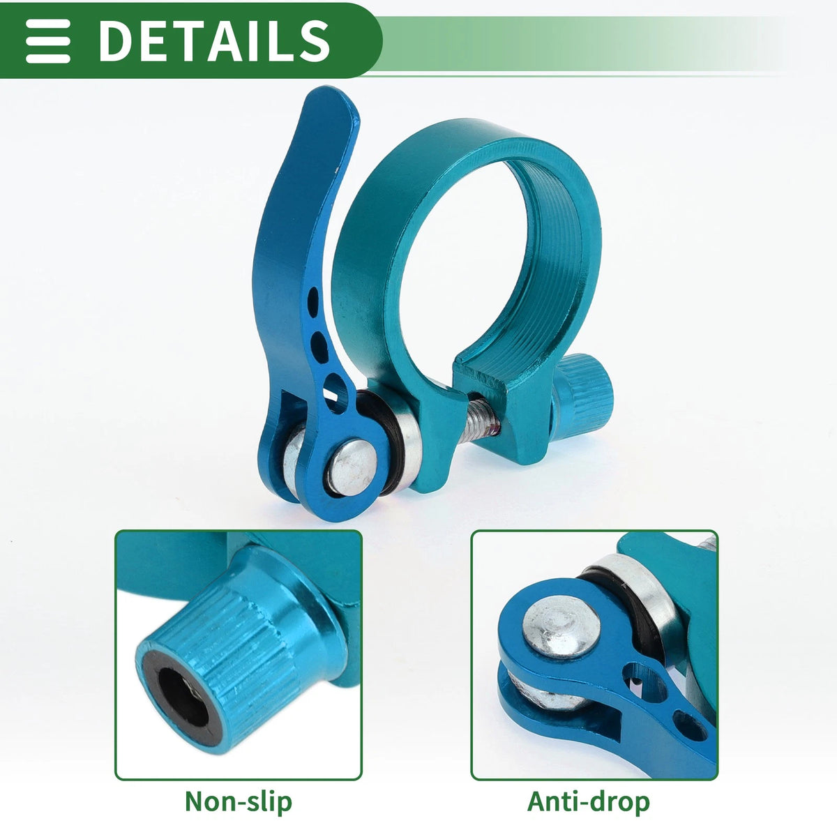 34.9mm Aluminum Alloy Seat Post Clamp for Bike Bicycle