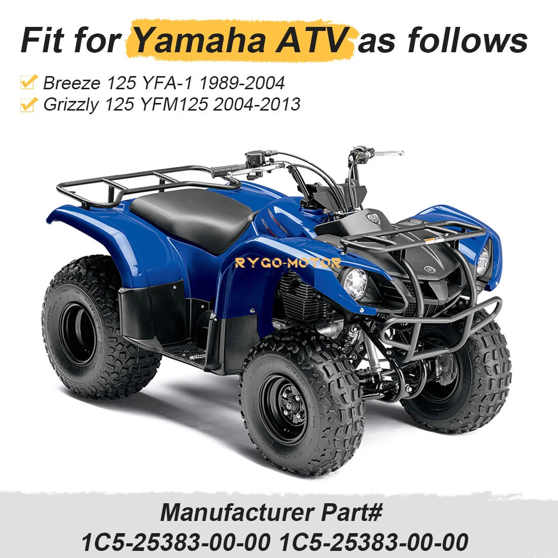 Rear Wheel Hub for Yamaha Breeze 125 YFA1 (1989–2004) Grizzly 125 YFM125 (2004–2013)