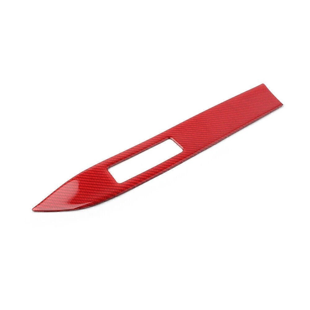 Red Carbon Fiber Dashboard Panel Cover Trim for Ford Mustang (2015–2019)