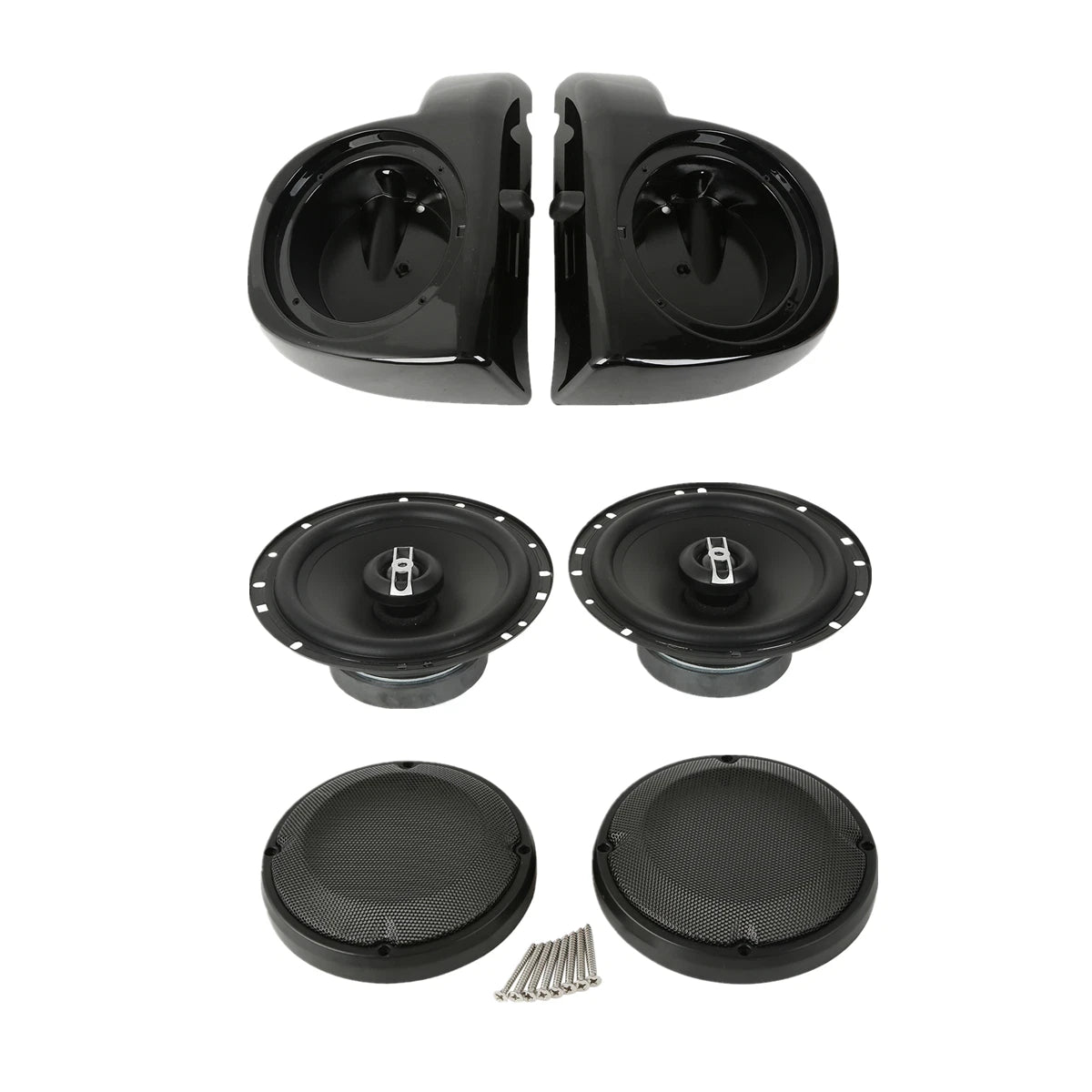 6.5" Lower Vented Fairing Pods Speaker Grills for Harley Touring (2014–2024)