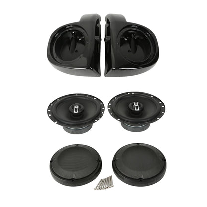 6.5" Lower Vented Fairing Pods Speaker Grills for Harley Touring (2014–2024)