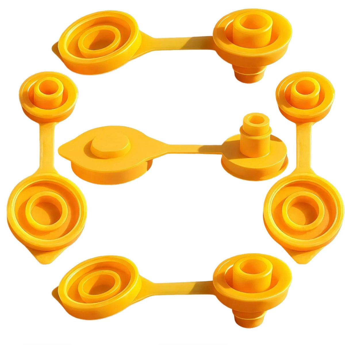 5PCS Yellow Plastic Gas Can Vent Caps 8mm Push-In (Universal Fit)