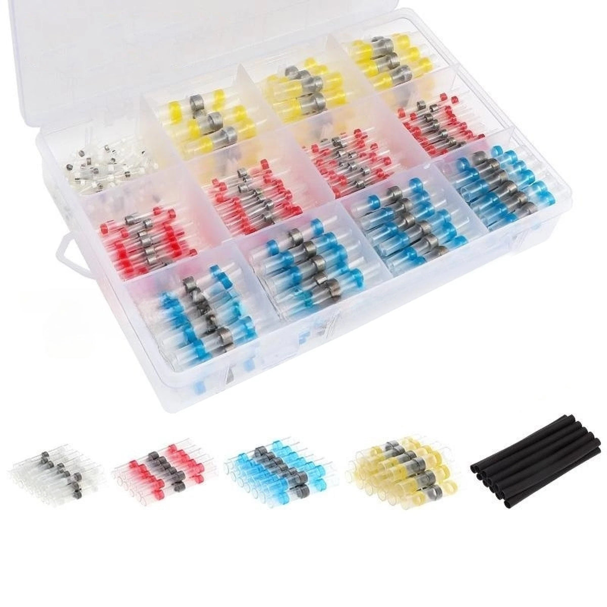 500Pcs Heat Shrink Butt Wire Connectors Terminals