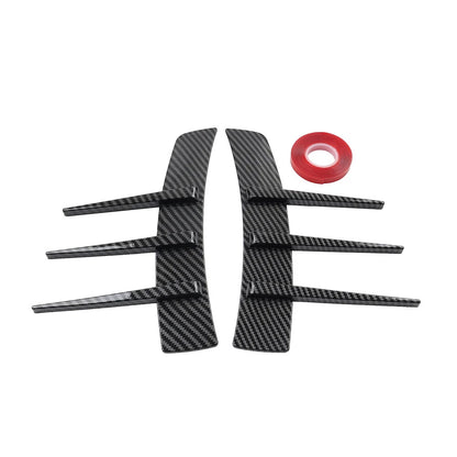 2X Carbon Look Universal Side Fender Vents Wing Decoration Trim