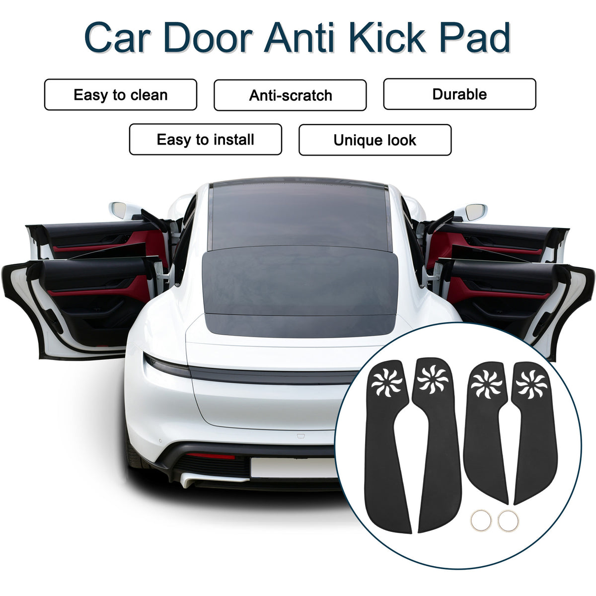 Car Door Anti Kick Pad Sticker Protector Set for Volkswagen Jetta (2013–2015)