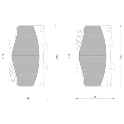 Set of 4 Bosch Front Brake Pads for Hilux 4Runner RN130R YN130 89–96