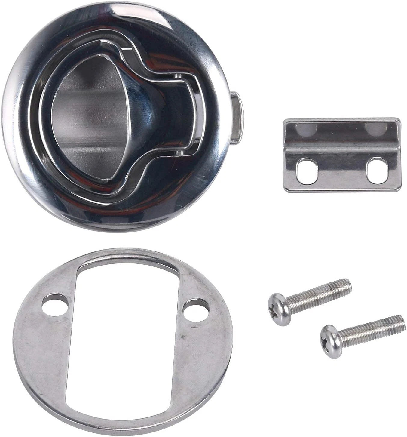 2PC Boat Slam Latch for Marine Deck Hatch (Flush, 2" Handle)