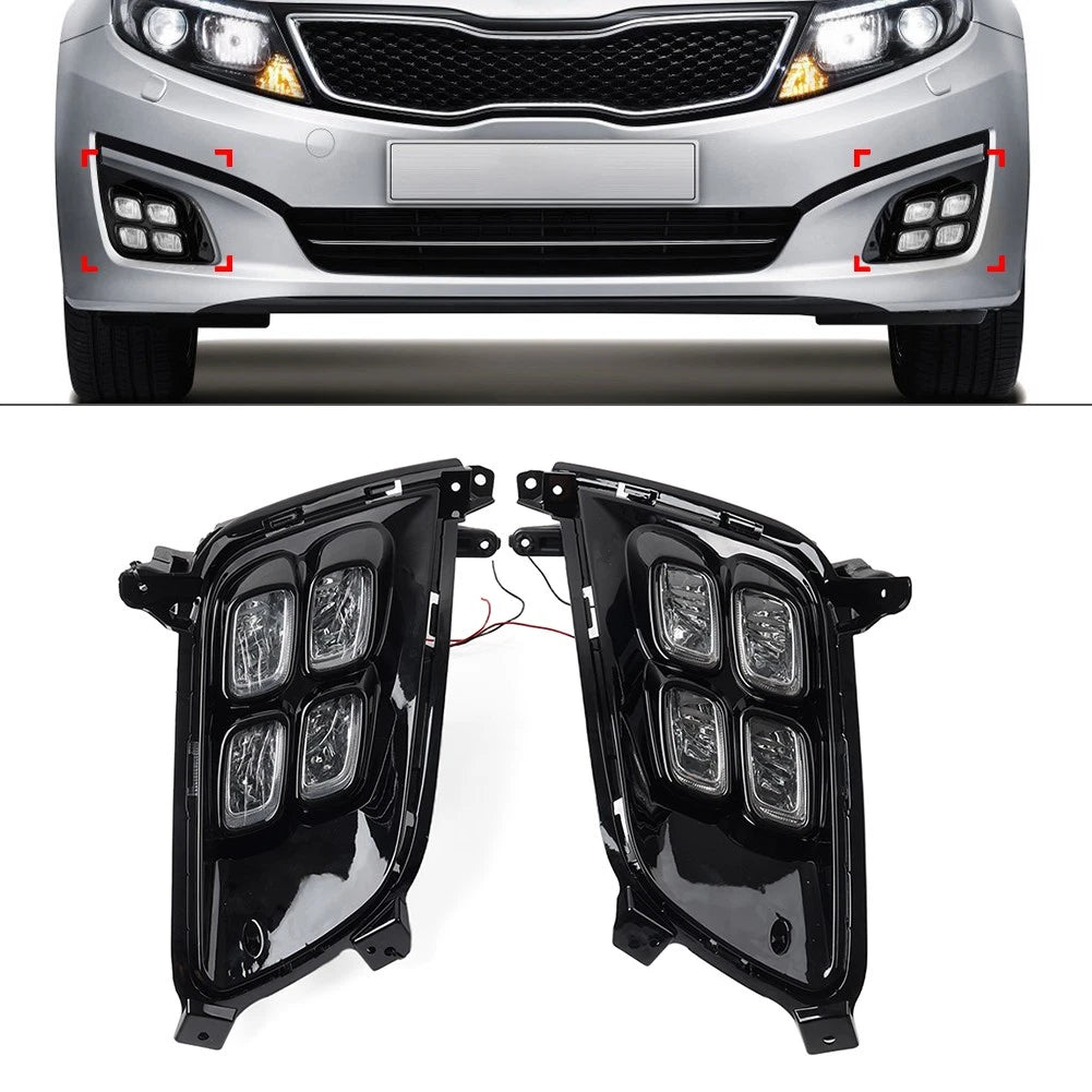 2X Daytime Running Light Fog Lamp for Kia Optima K5 (2014–2015)