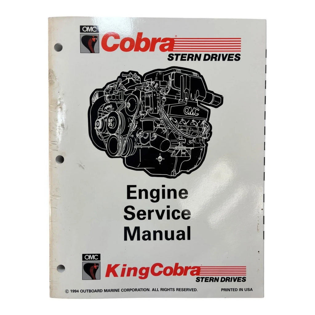 OMC Cobra Stern Drives Engine Service Manual 503168 for OMC (1994)