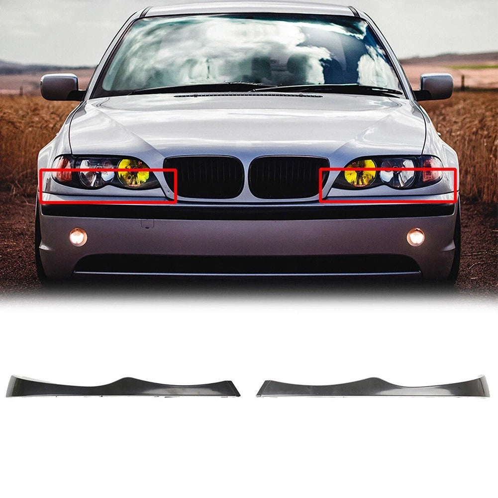 Headlight Eyebrow ABS Accessories for BMW E46 325i 330i (1998–2006)