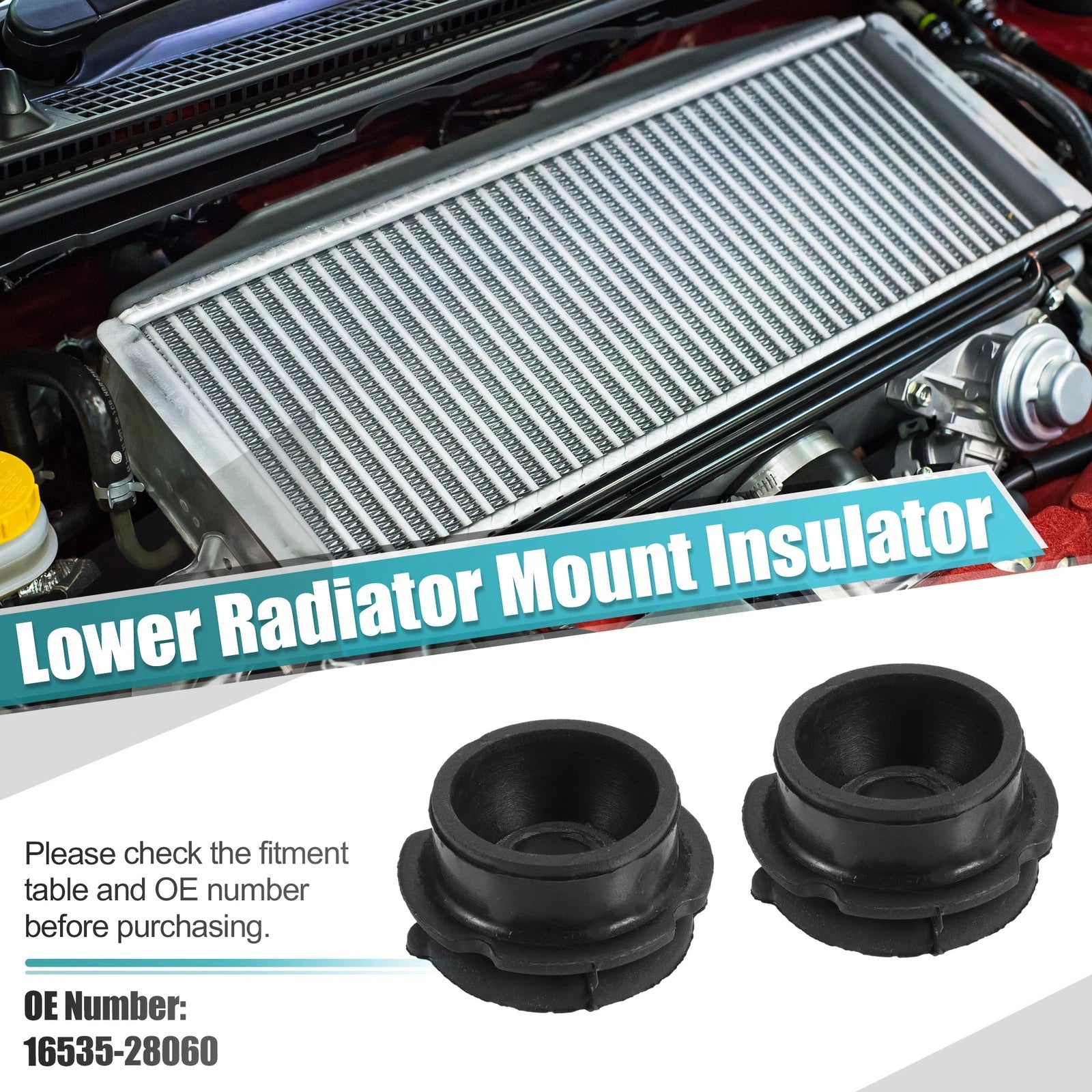 2pcs Lower Radiator Mount Insulator for Toyota Avalon (2013–2018)