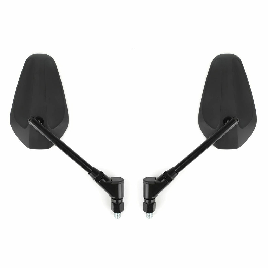 10MM Motorcycle Mirrors Pair for Universal Fit (Bike/Motorbike/Moped) Black