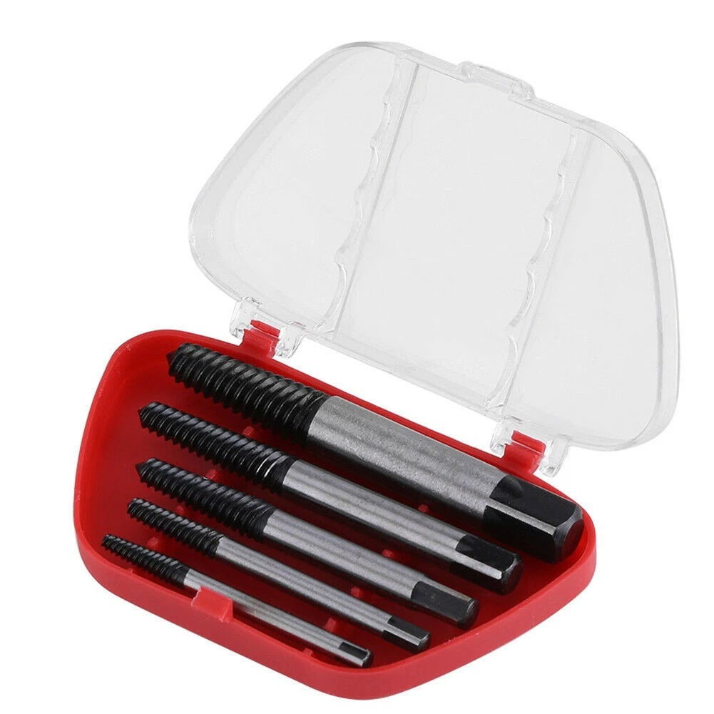 5pcs Screw Extractor Set with Storage Box for Automotive Repairs