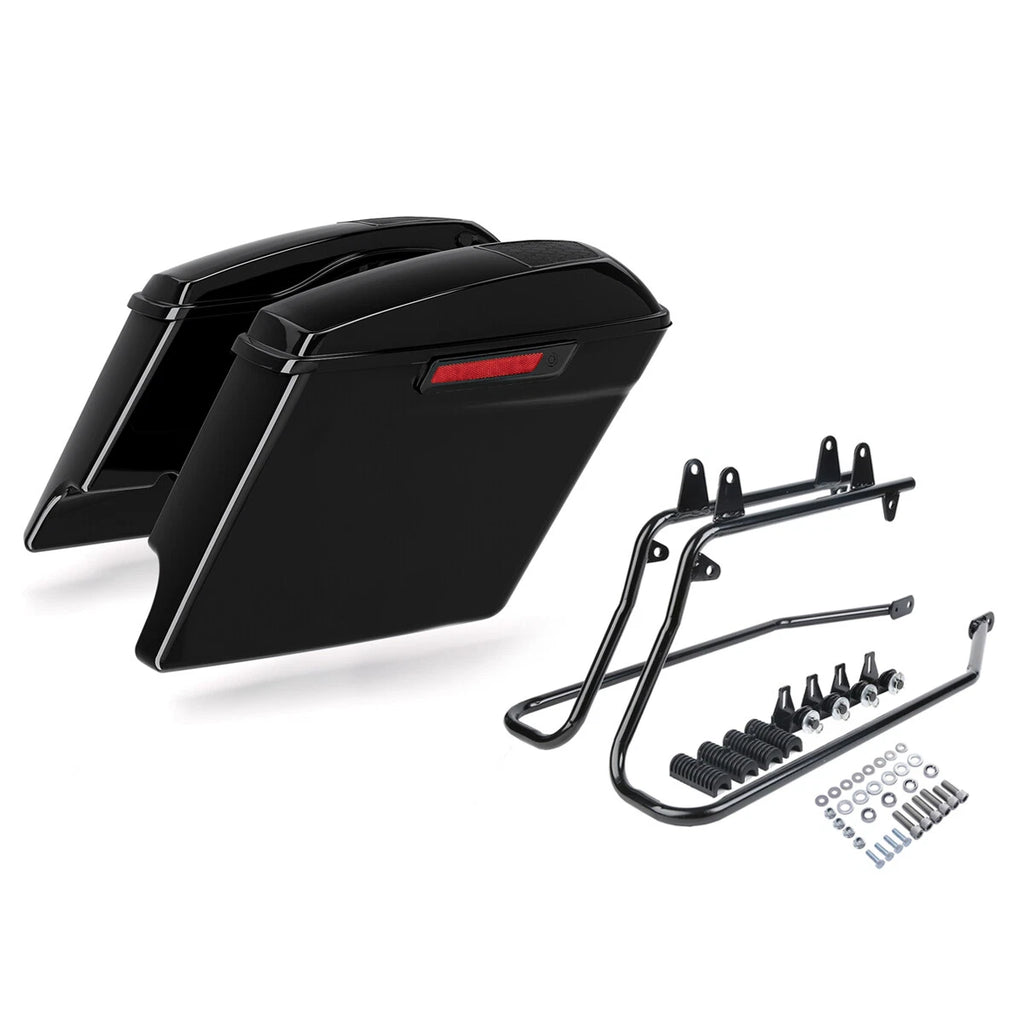 5" Stretched Hard Saddlebags & Bracket for Harley Softail (1984–2017)