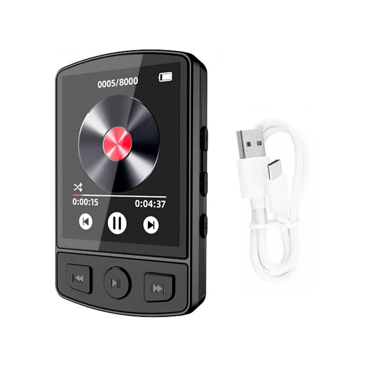 MP3 Player for Universal Use (Bluetooth 5.0, FM Radio, Multi-Format)