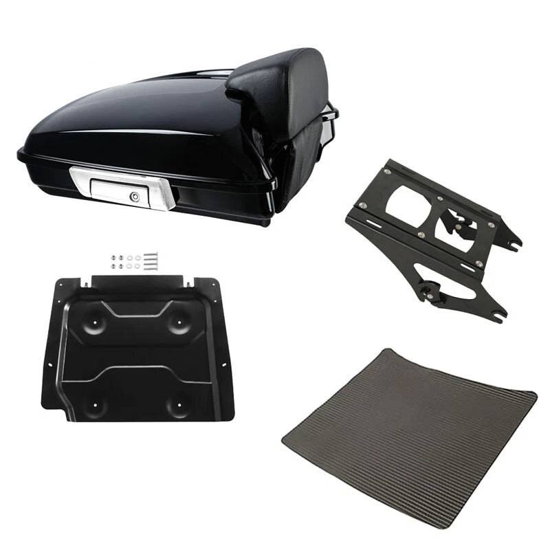 Trunk Backrest Pad Mount Rack for Harley Touring Road King Glide (2014–2026)