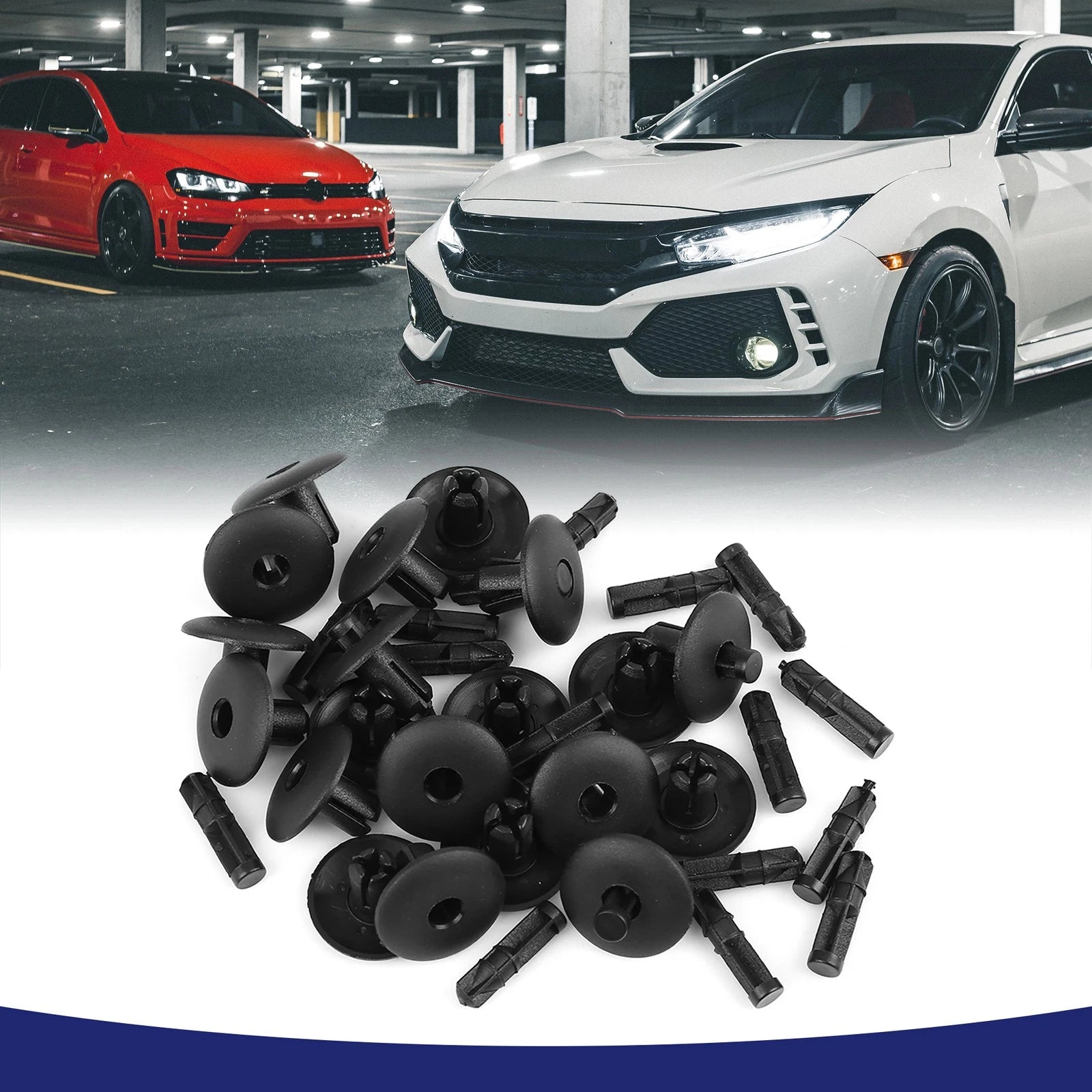 Fender Bumper Push-Type Fastener Clips Set of 20 for Audi (2000–2024)