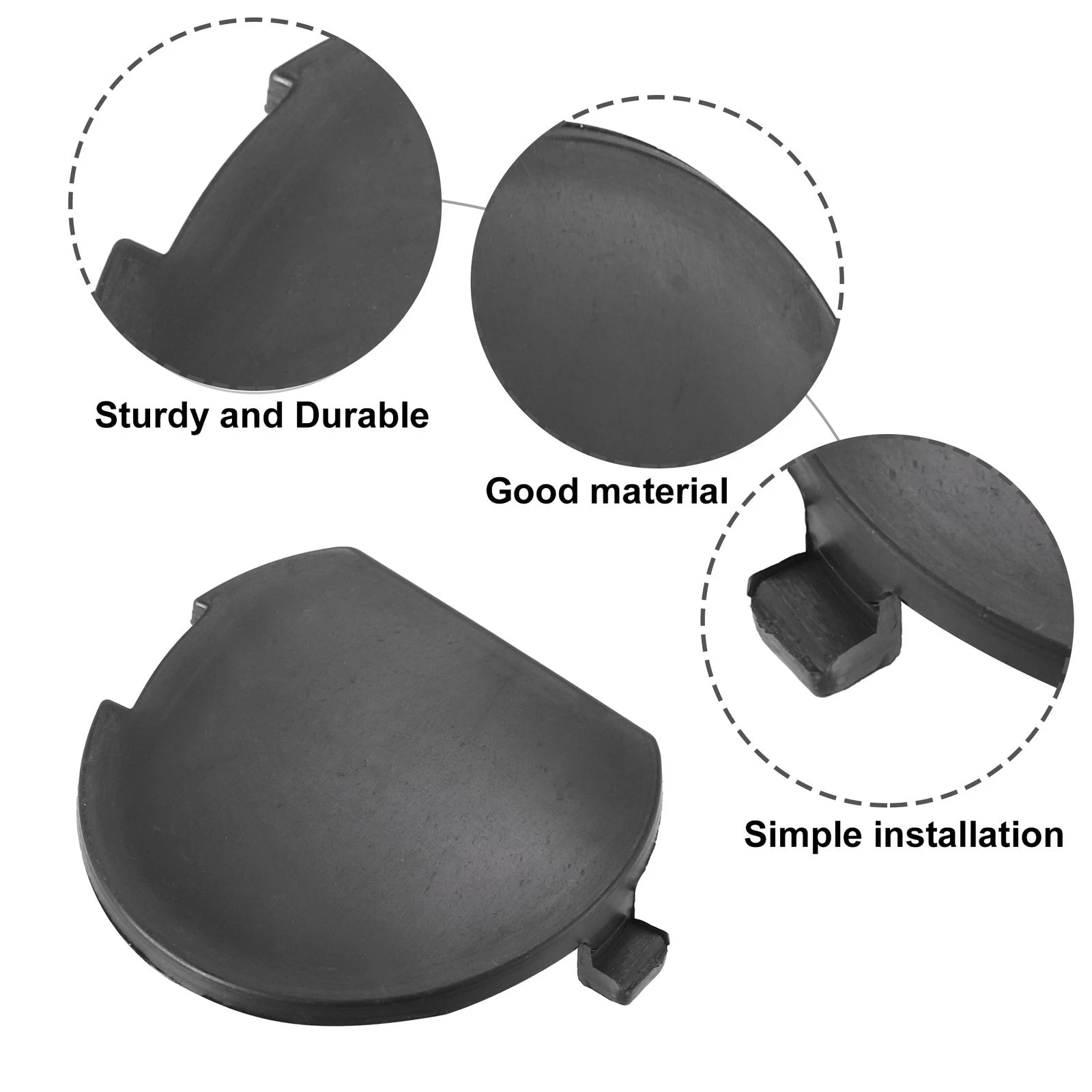 Rear Bumper Tow Eye Hook Cover Cap 3PCS for Mazda 3 (2014–2016)