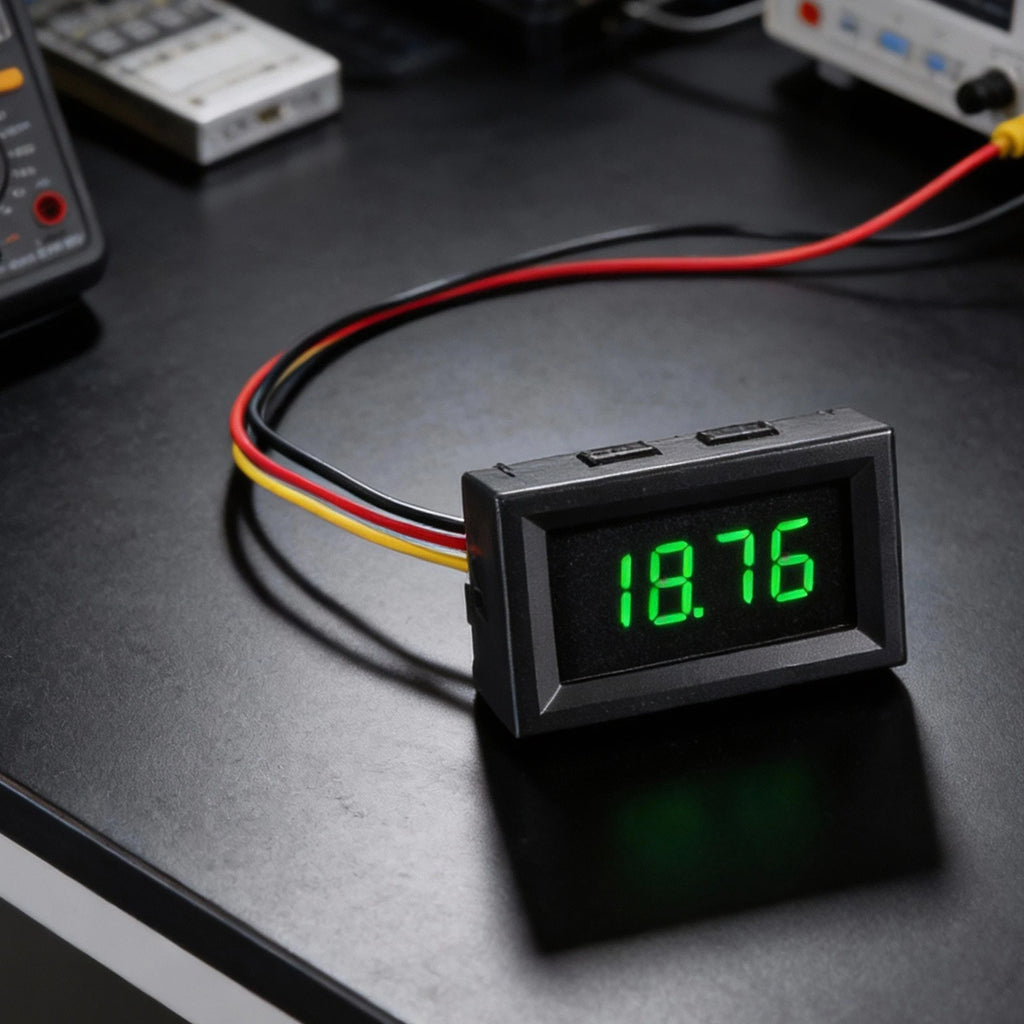 3-Wire Digital Voltmeter DC 036 Inch 4 Digit LED Voltage Tester (Universal)