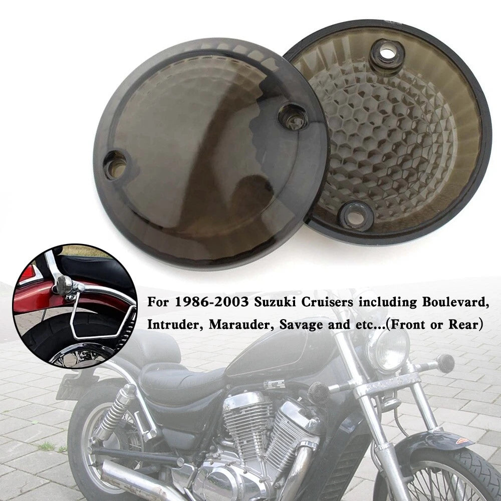 Turn Signal Light Lens Cover for Suzuki Intruder 1400 VX800 (1990–2004) Smoke T9