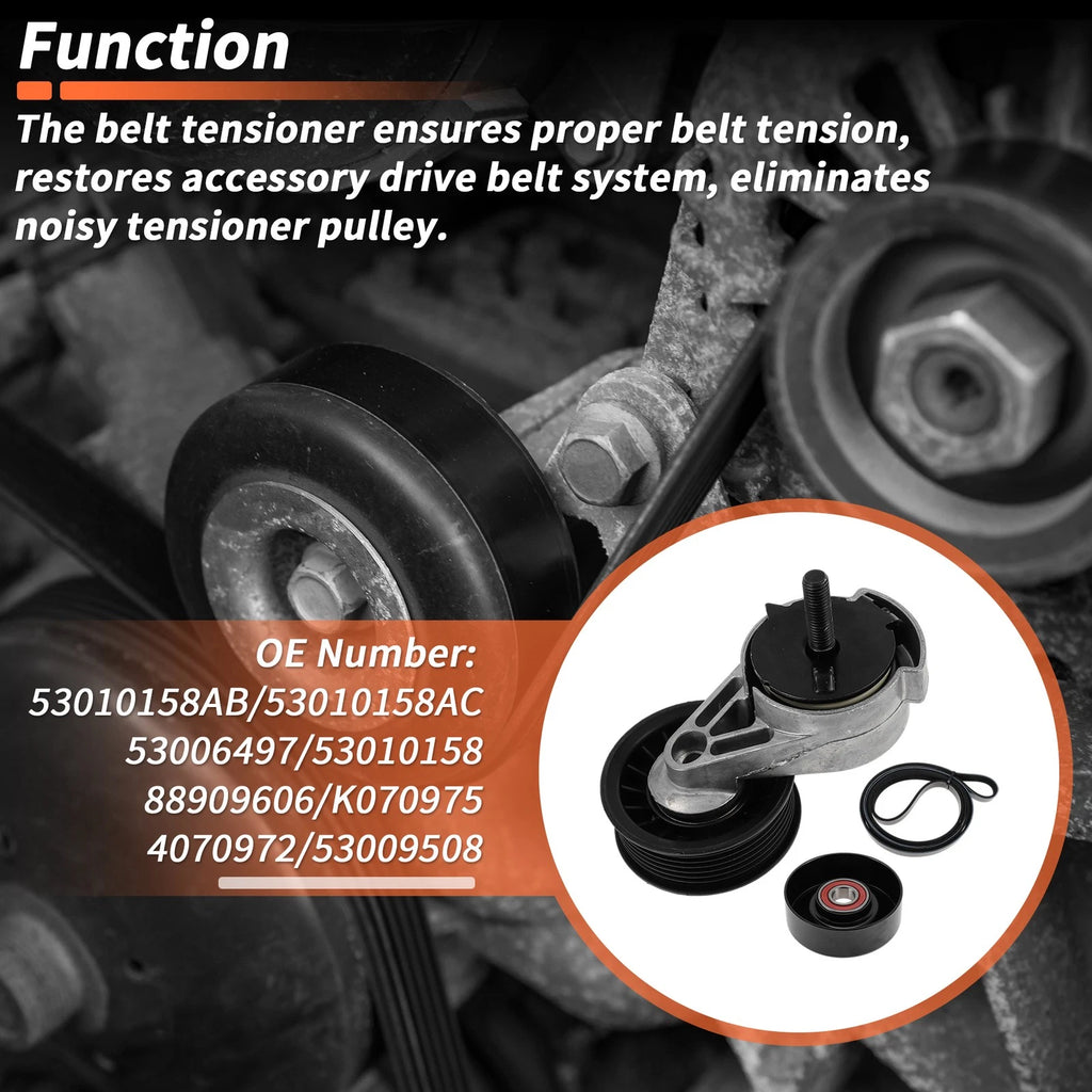 Drive Belt Tensioner Kit Replacement for Dodge Ram 1500 (1997–2001)