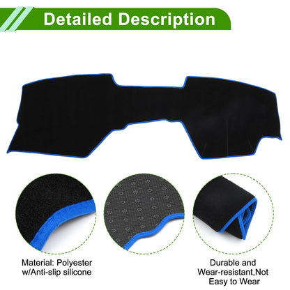 Dash Cover Mat with Sticker for Mazda3 BP (2019–2024) Black Blue 1 Set