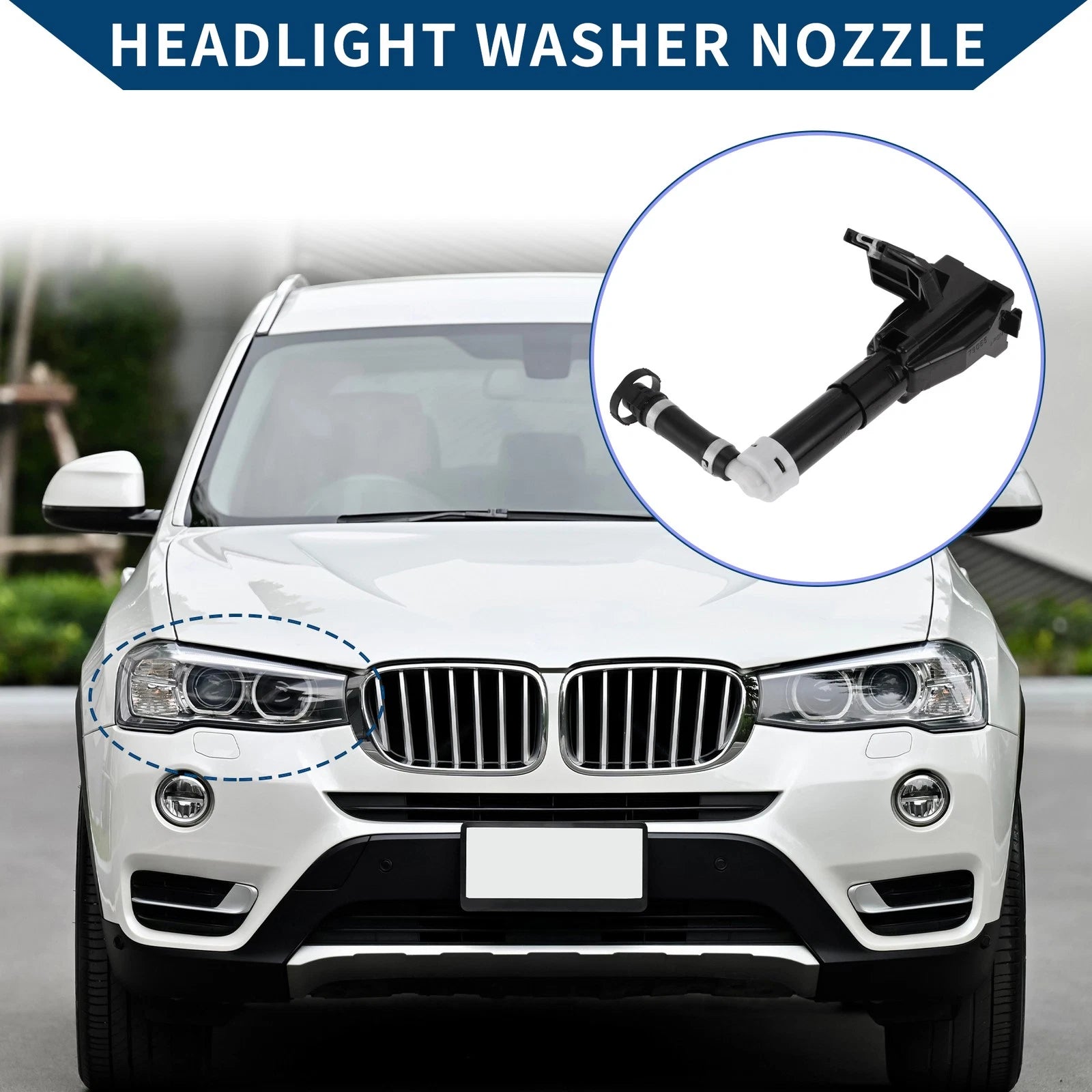 Front Passenger Side Headlight Washer Nozzle Replacement for Lexus LX570 (2008–2011)