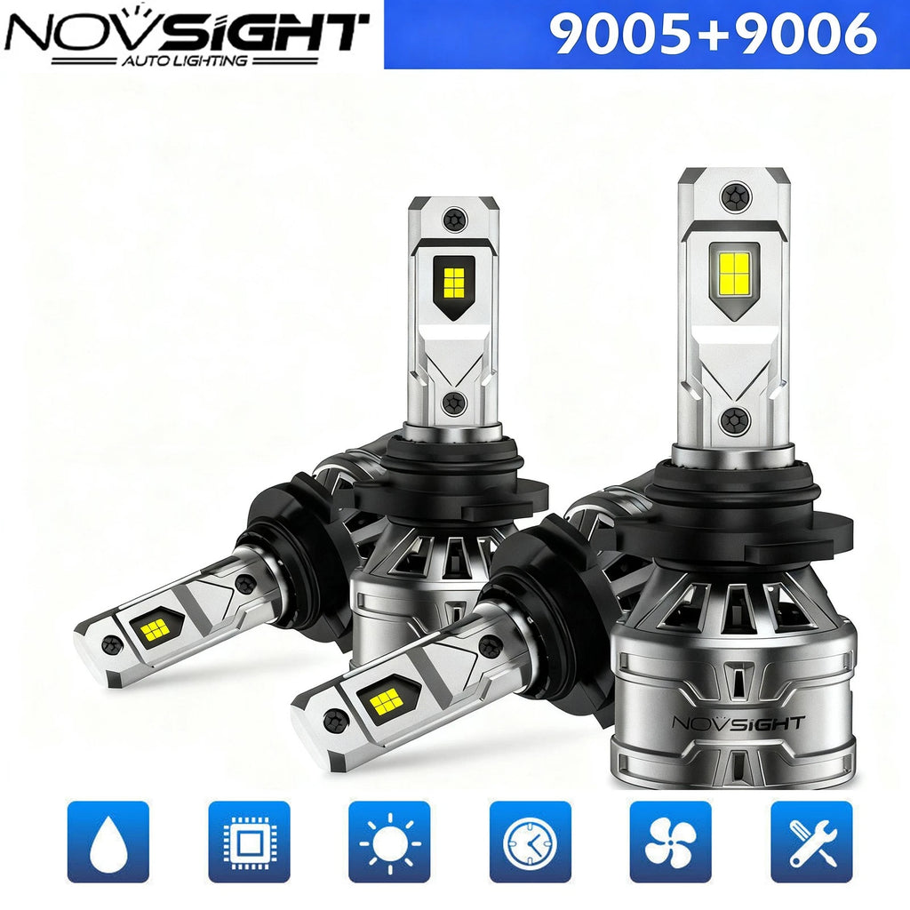 4X 9005 + 9006 LED Headlight Bulbs for