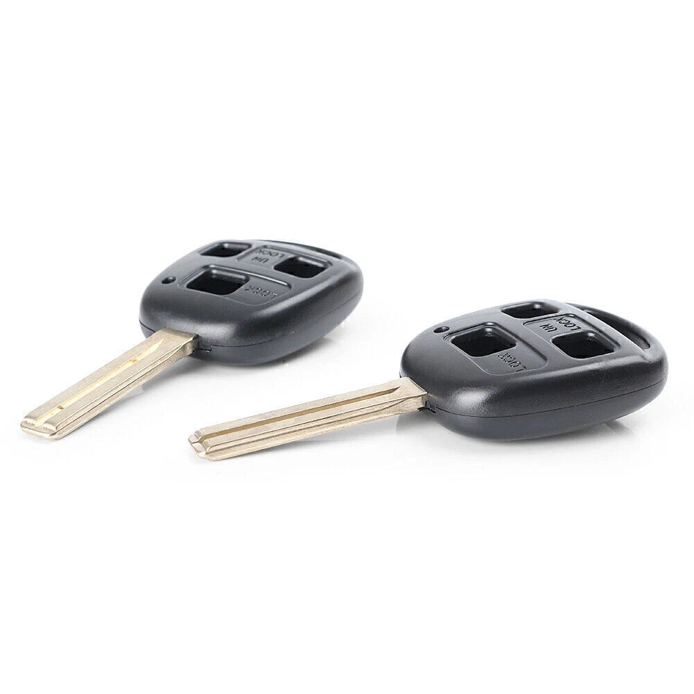 3-Buttons Replacement Remote Key Fob Shell Case Cover Fit Lexus Car Black