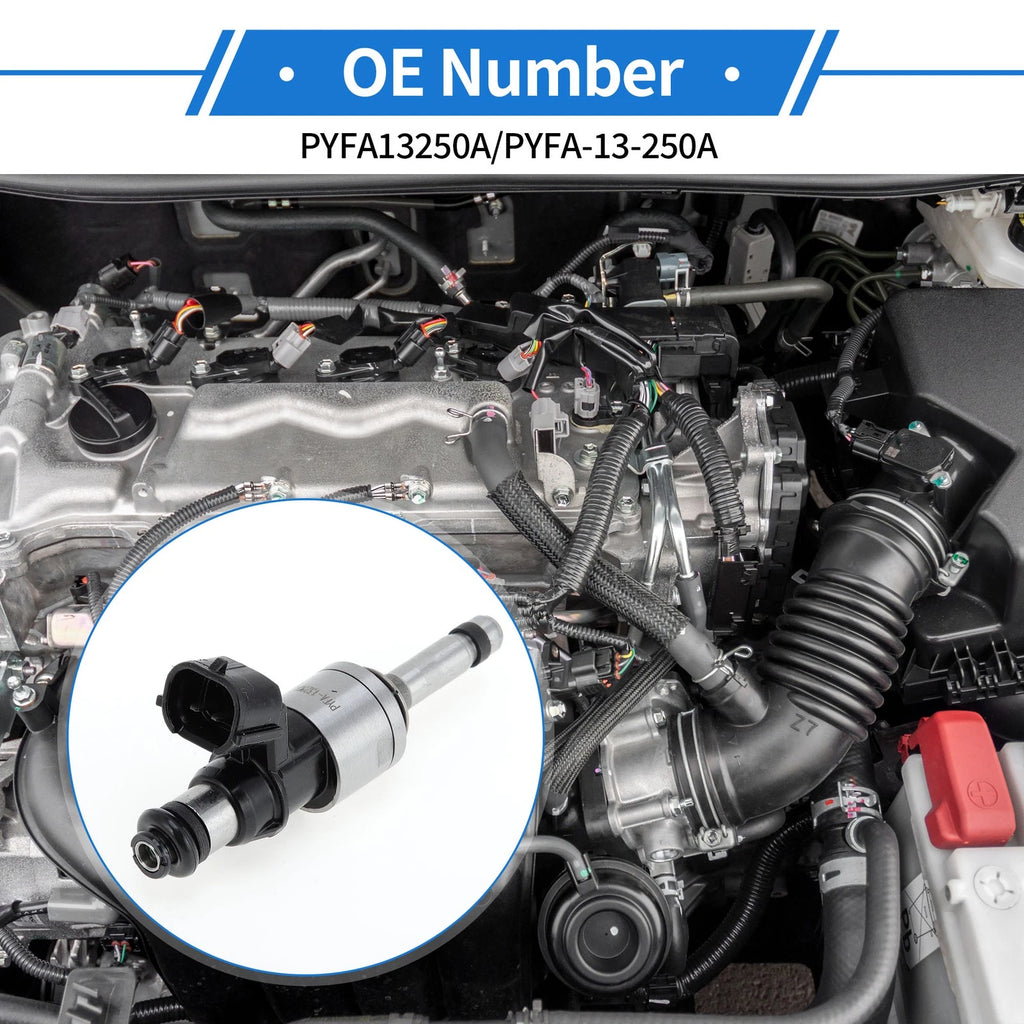 Fuel Injector Replacement for Mazda CX-5 2.5 (2018–2024) 1Pc Silver Tone