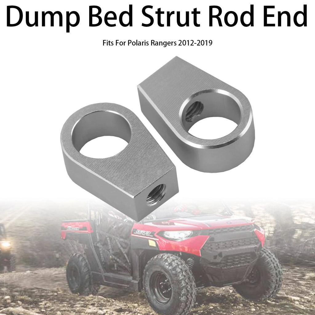 2X CNC Aluminum 6mm Dump Bed Strut Rod End for Polaris Ranger (2012–2019)