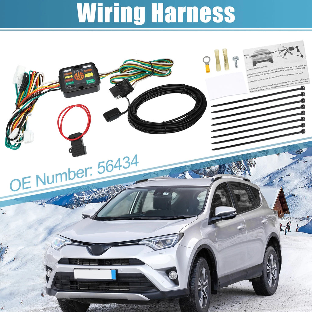 Trailer Wiring Harness 4 Pin Set for Toyota RAV4 (2019–2020)
