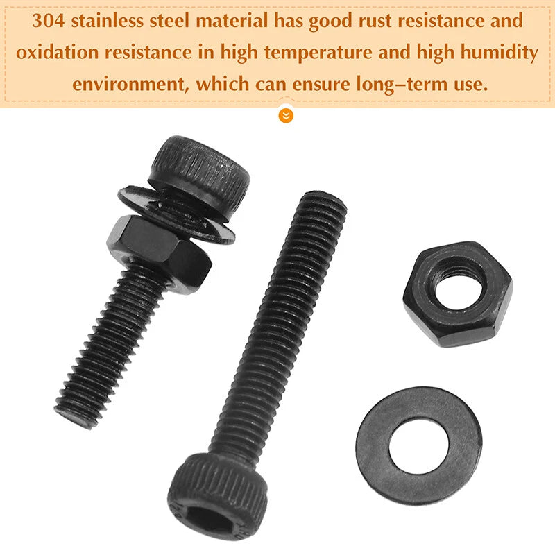 730PCS Hex Socket Head Screw Cap Set M3 for Universal Applications