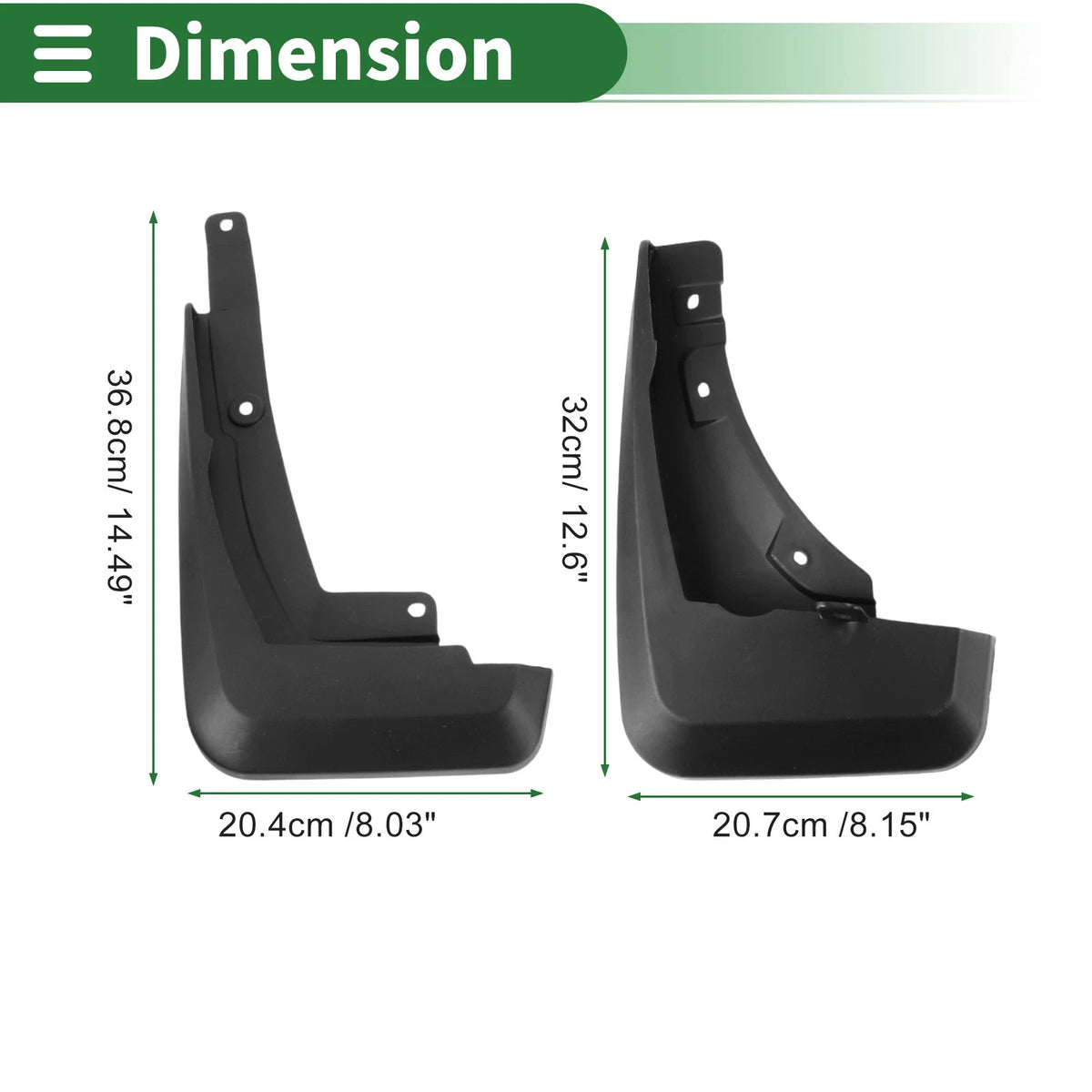 Mud Flaps Splash Guards for Ford Escape (2020) W/ Mount Accessories