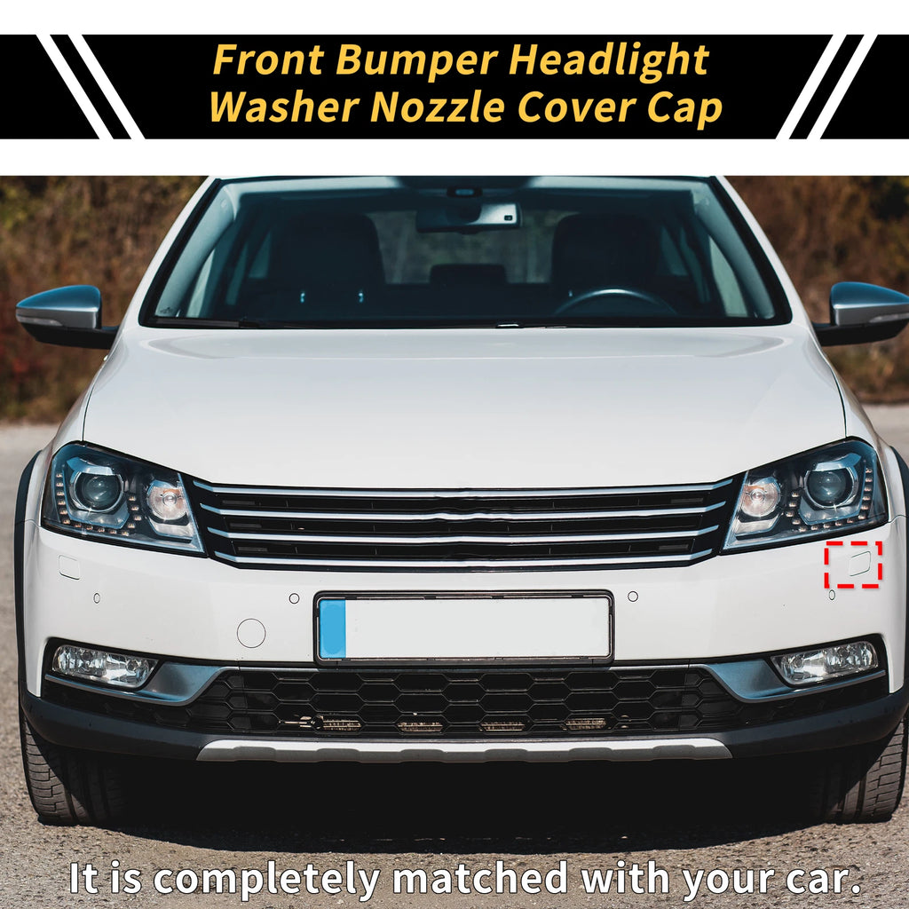 Left Headlight Washer Nozzle Cover Cap for VW Passat 3C B7 (2010–2015)