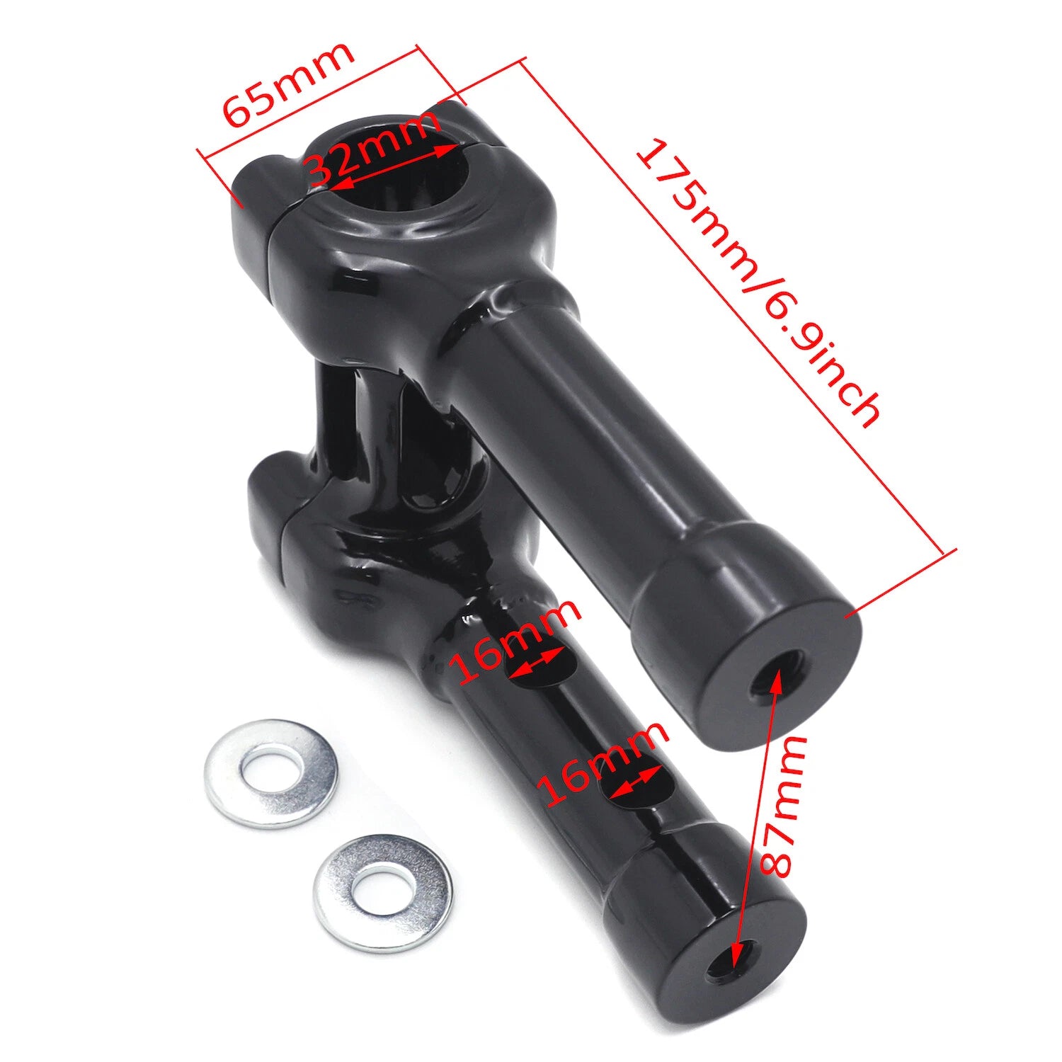 CNC Black 6" Riser Handlebar Top Clamp for Harley (Fits )