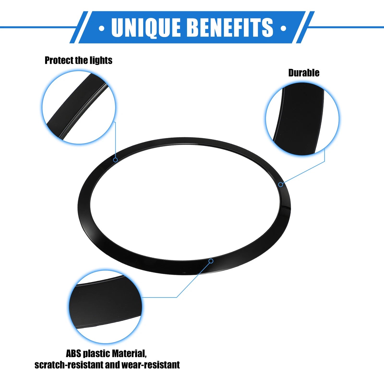 Front Side Headlight Trim Ring Replacement for BMW Mini F55 F56 F57 (2014–2021)