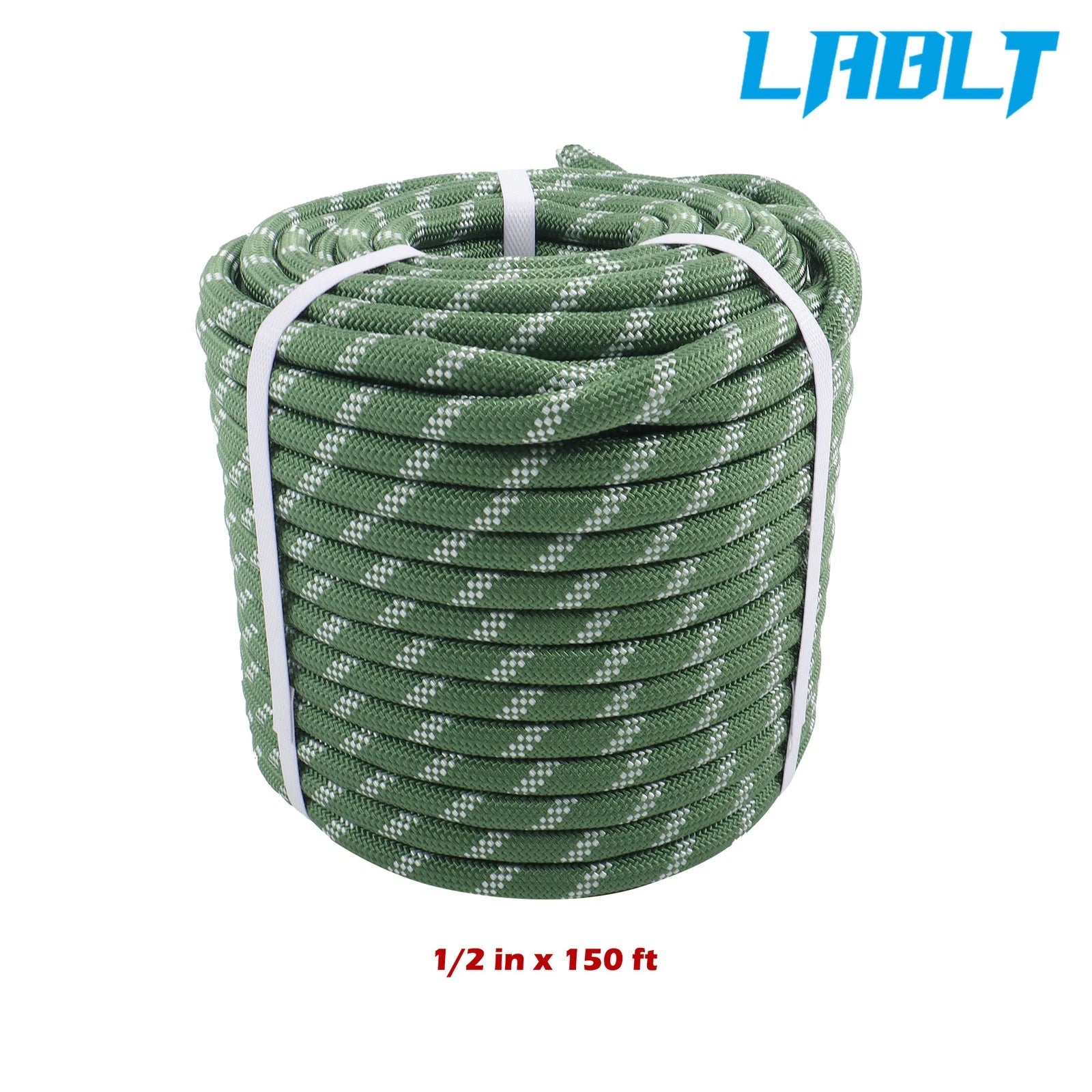 Braided Rope 1/2" x 150' (6500lbs) for Tree Work & Sailing