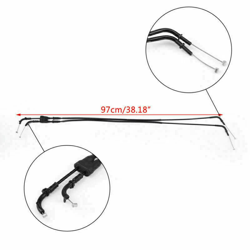 Throttle Cable for Kawasaki Z1000 (2007–2008) - Push/Pull Wire Line