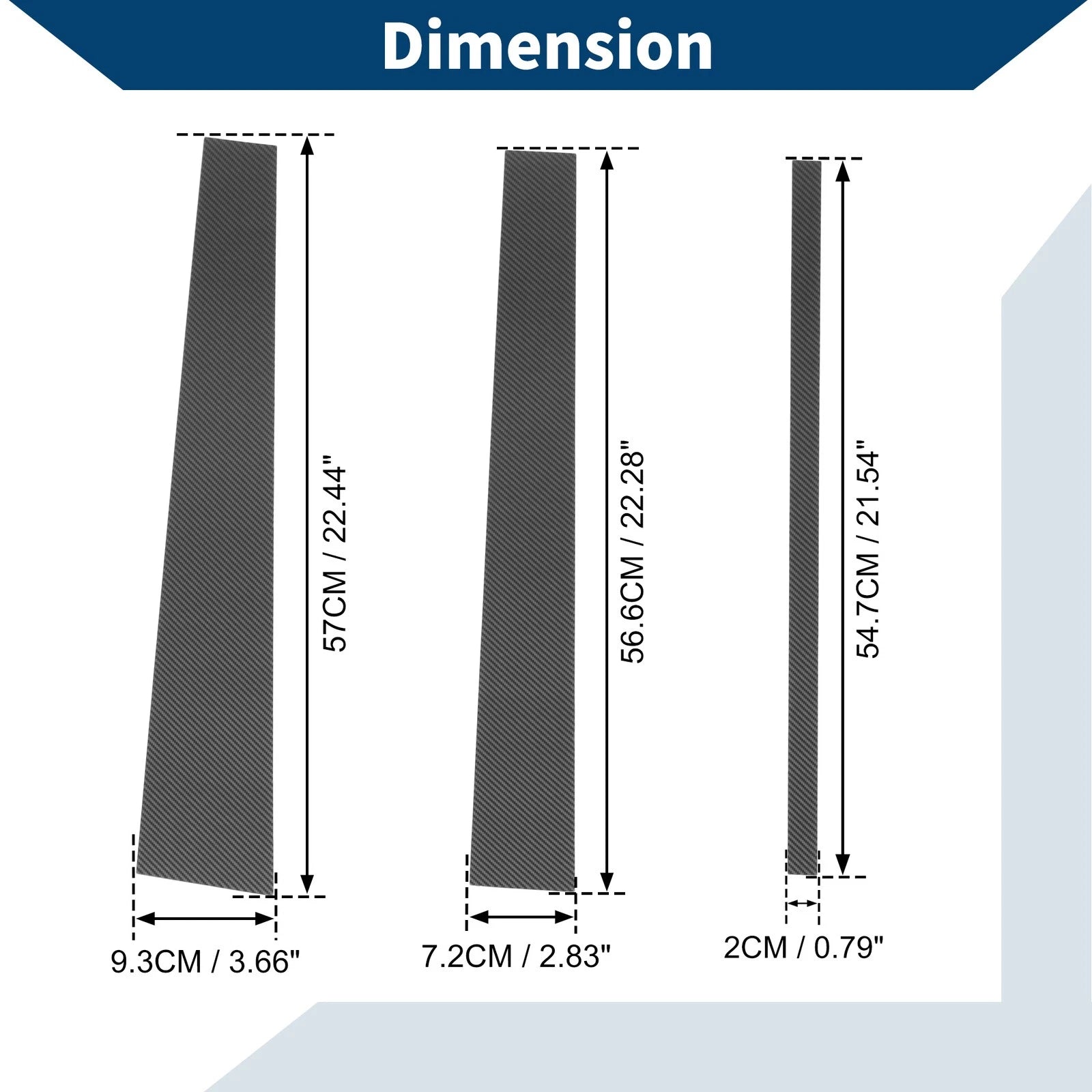 6 Pcs Door Pillar Window Trim Replacement for Ford Expedition (2003–2017)