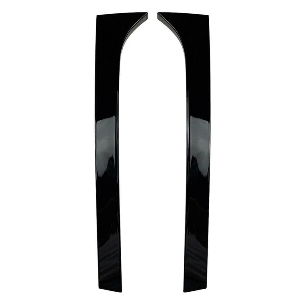 2X Glossy Black Rear Window Spoiler Side Wing Trim for Skoda Superb (2008–2015)