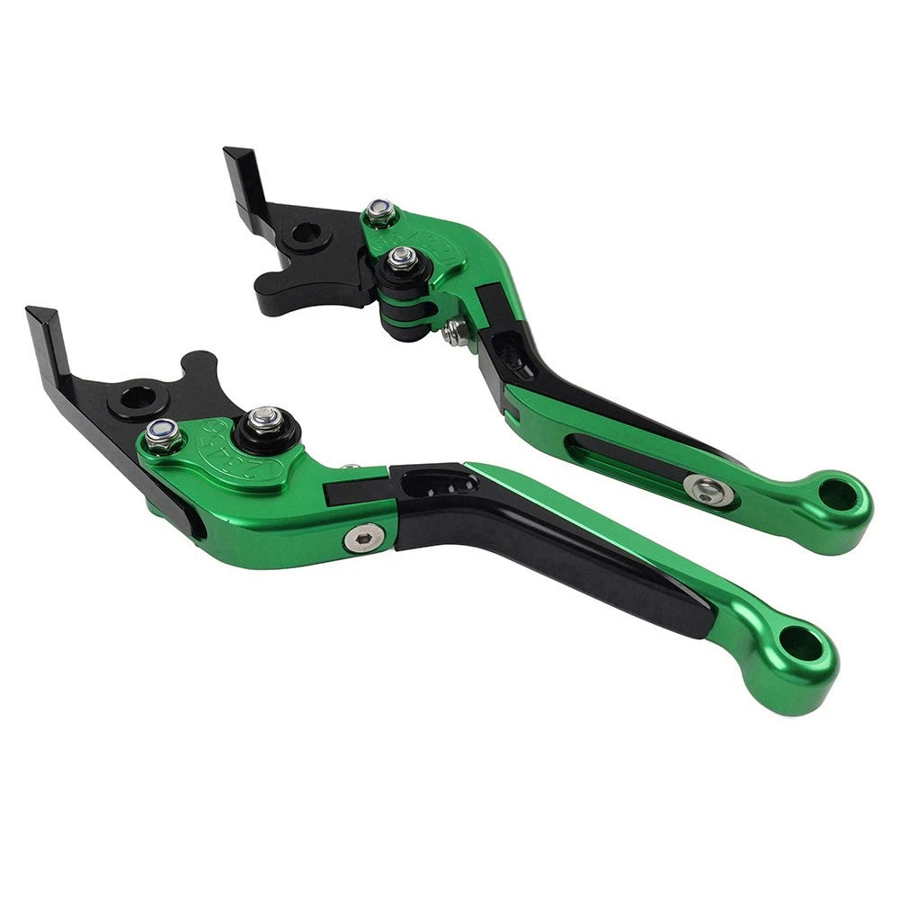 Folding Extendable Brake Clutch Levers for Suzuki GSXS125 GSXR150 (2017–2019) Green