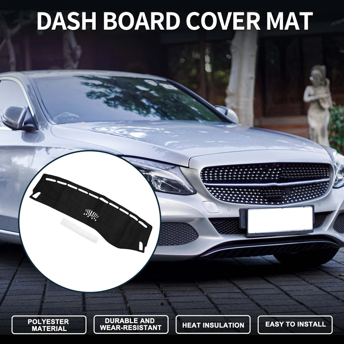 Dashboard Dash Cover Mat for Mercedes Benz GLC 2016–2022 Sun Protector Pad