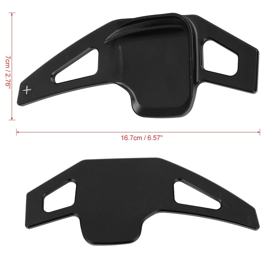 Aluminum Alloy Black Steering Wheel Shift Paddle Pair for BMW 2 3 (2013–2018)