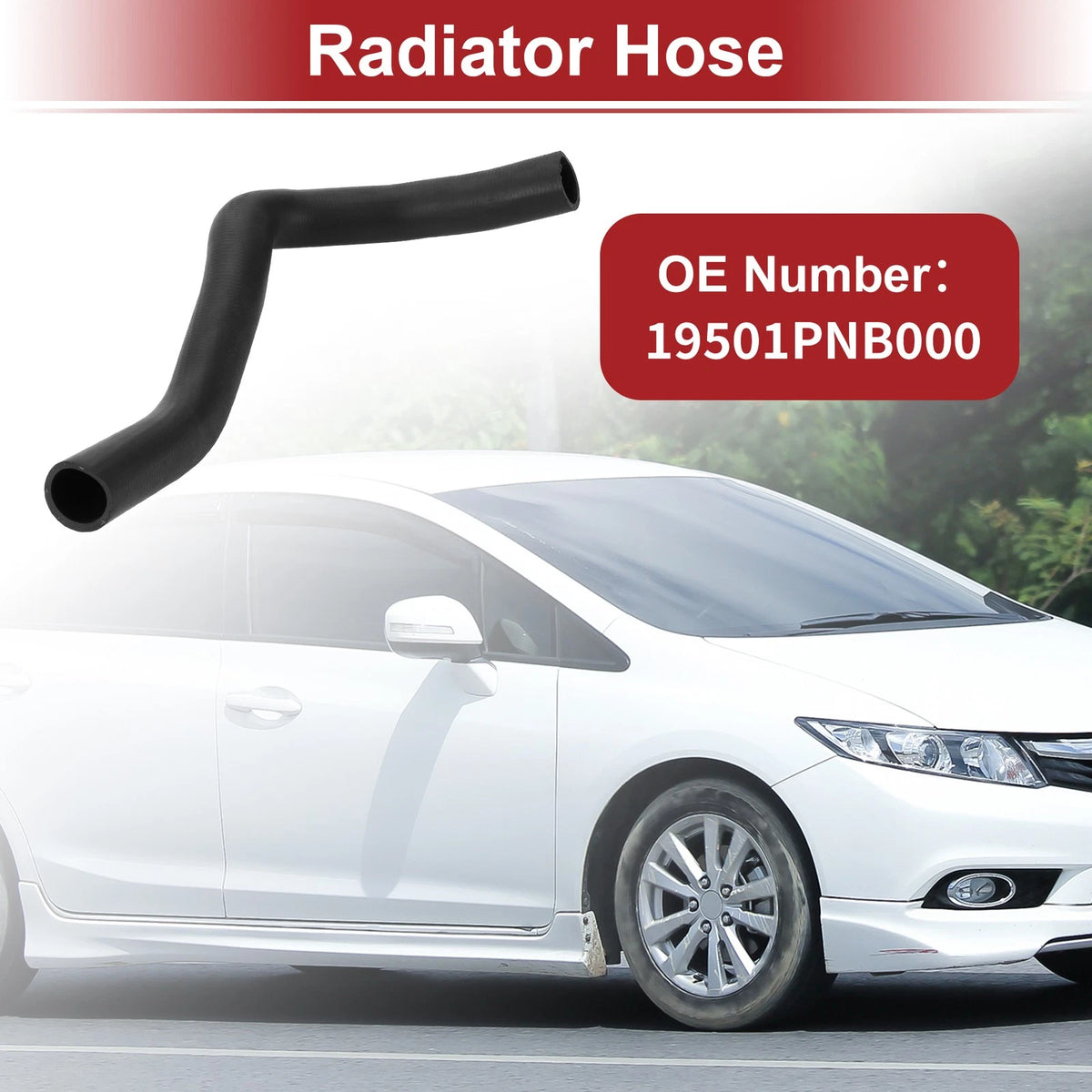 Radiator Hose Replacement for Honda CRV 2.4L (2002–2006) Rubber Black